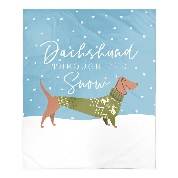 Dachshund fleece throw discount blanket